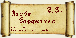 Novko Božanović vizit kartica